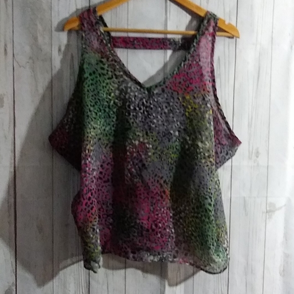 Charlotte Russe animal print tank top sz M - Picture 3 of 5